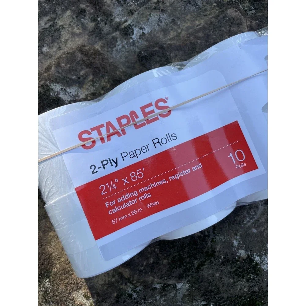 Staples Bond Paper Rolls, 2 1/4